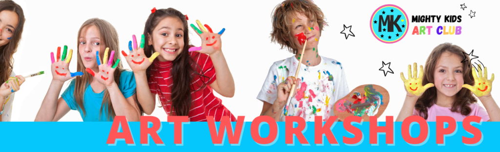 Kids with paint on their faces