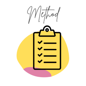 yellow circle with a clipboard icon and Method
