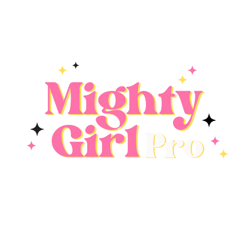 Mighty Girl Pro letters with stars